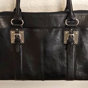 Rare black leather Tumi